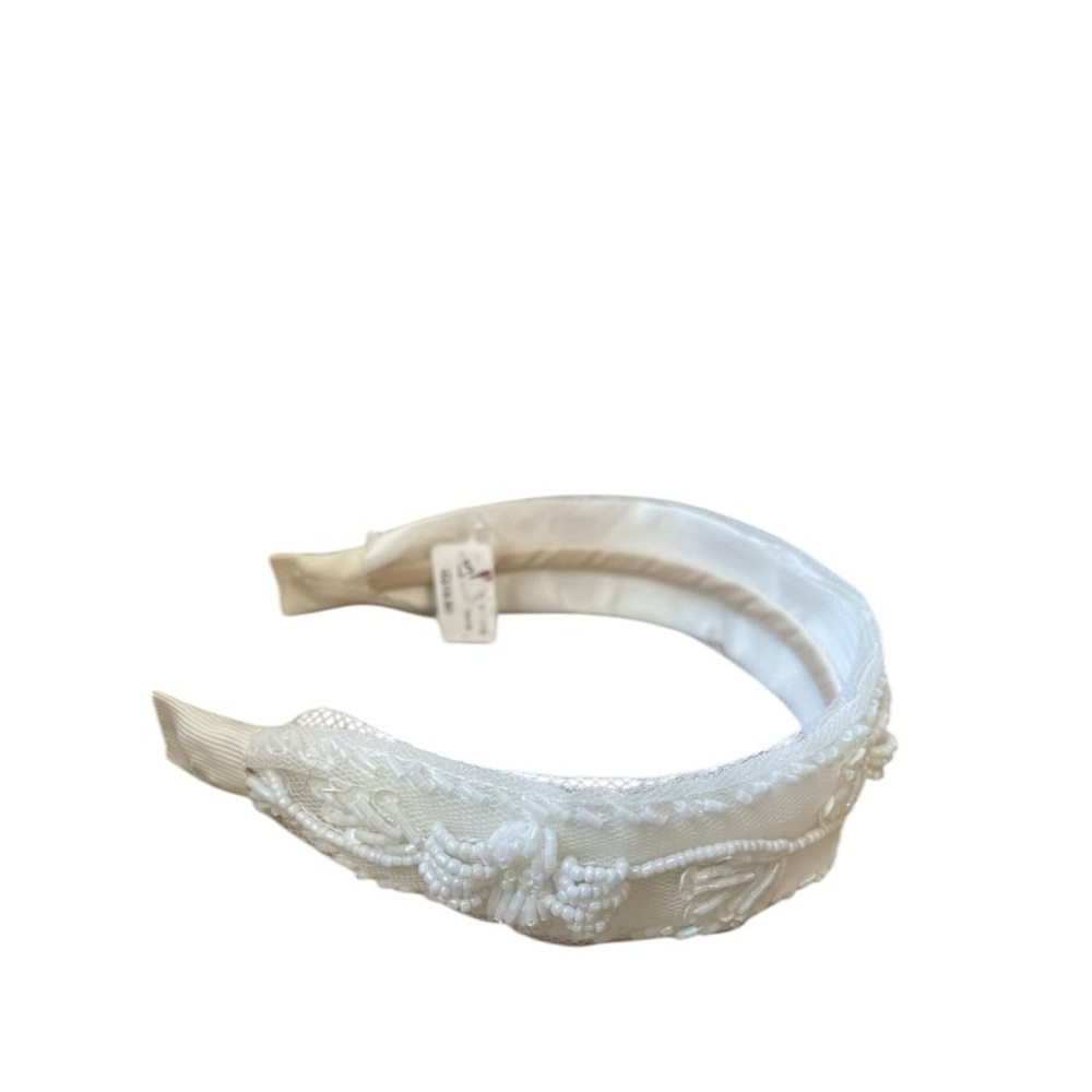 Ivory Headband Bridal Party Beaded Tulle Pearl Sequins NWT Alter’d State wedding